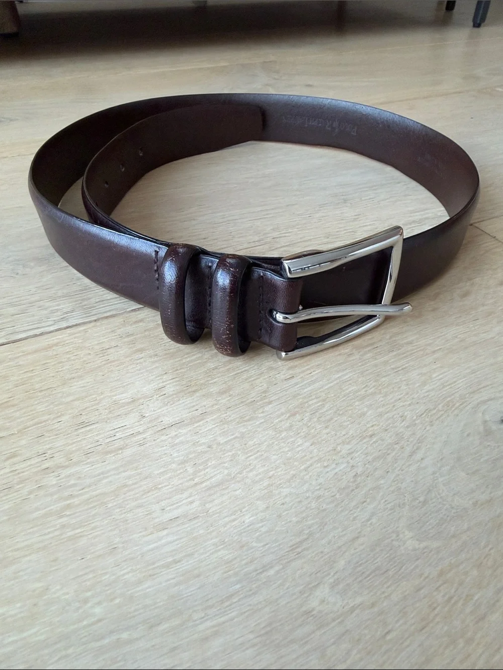 Polo Ralph Lauren Men’s Brown Leather Belt with Metal Buckle